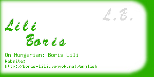 lili boris business card